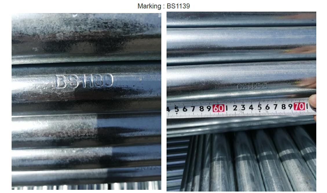 Tubos de andaimes mostram 01