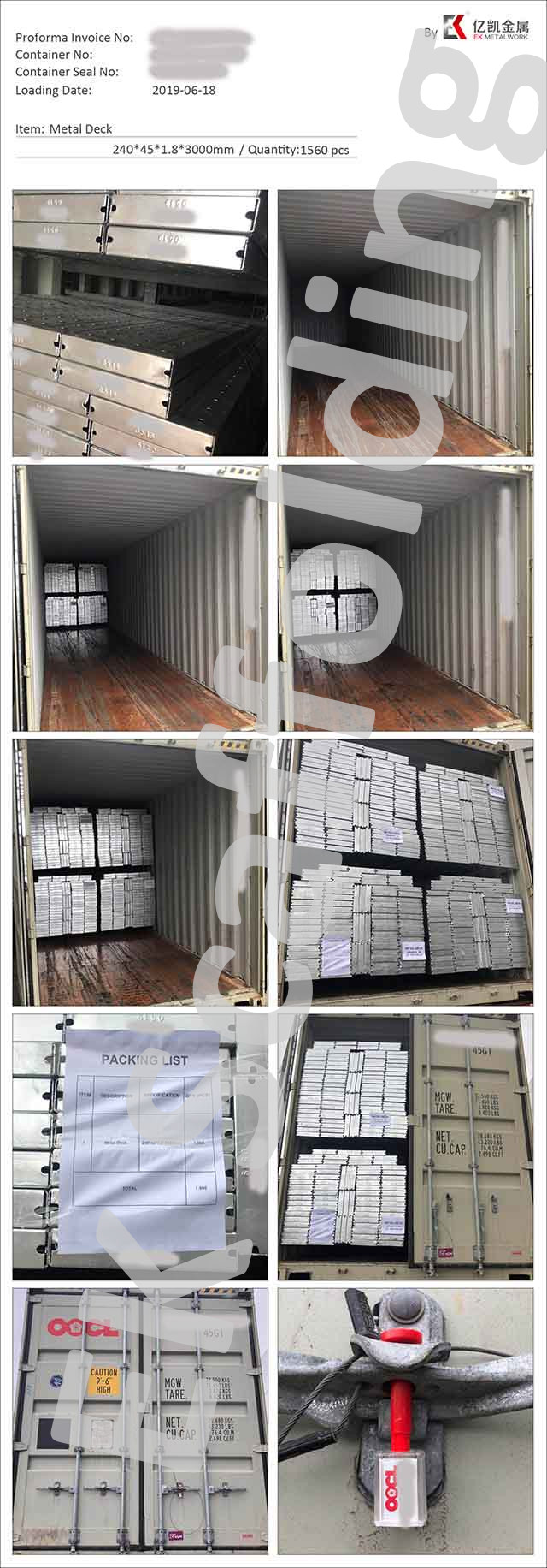 Carregamento da prancha HDG