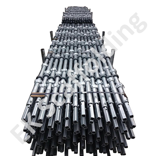 Sistema de andaime vertical de cuplock pintado padrão galvanizado