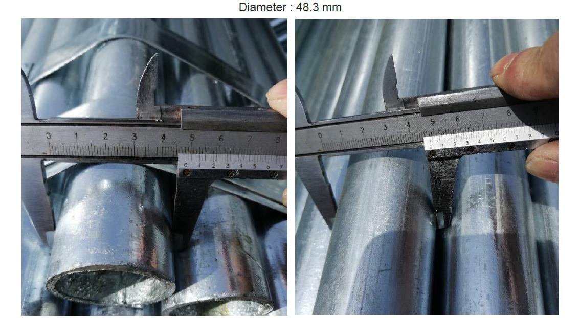 Tubos de andaimes mostram 02
