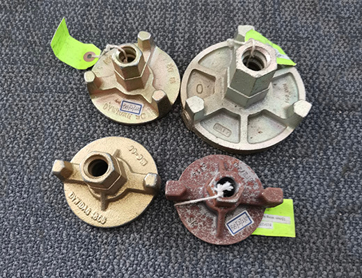 Rod de tie de cofragem, porca de asa e rolha de água