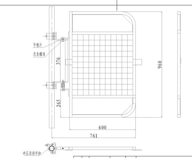 Spring Ladder Access Operated Scaffolding Safety Gate 