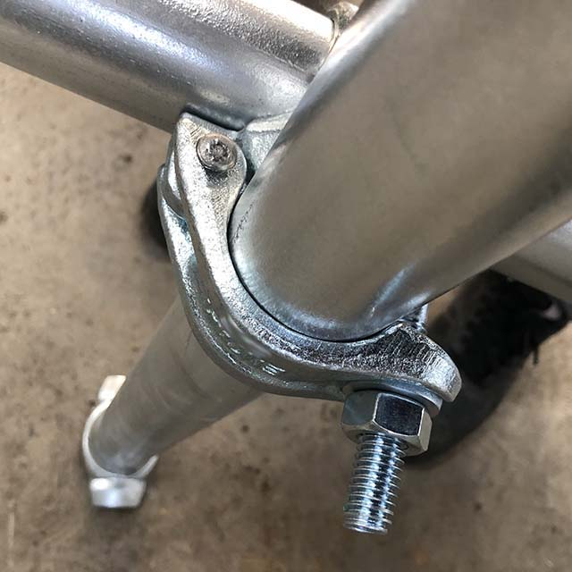 Andaimes queda de acessórios forjados de grampo ângulo duplo de ângulo reto acoplador