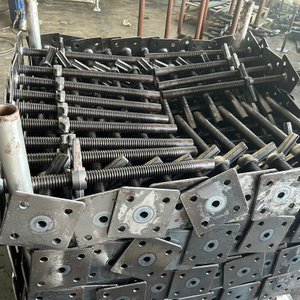 Jack de parafuso sólido ajustável andaimes pretos 