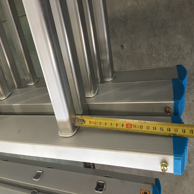 Escada reta de alumínio para andaimes de material de construção